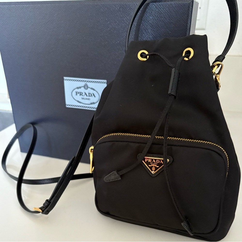Authentic New Prada Nylon Bucket Bag!